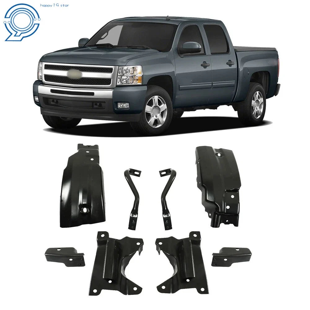 Front Bumper Brace Brackets for Chevy Silverado 1500 (2007–2013)