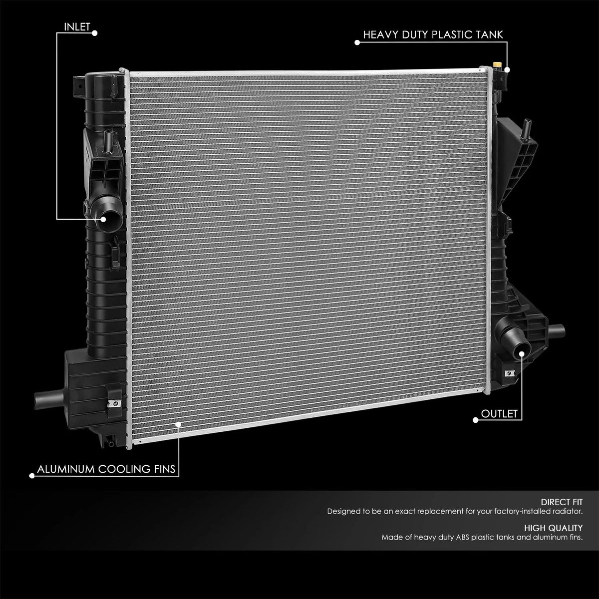 Factory Style Aluminum Radiator 13231 for Ford F250 F350 Super Duty (2008–2016)