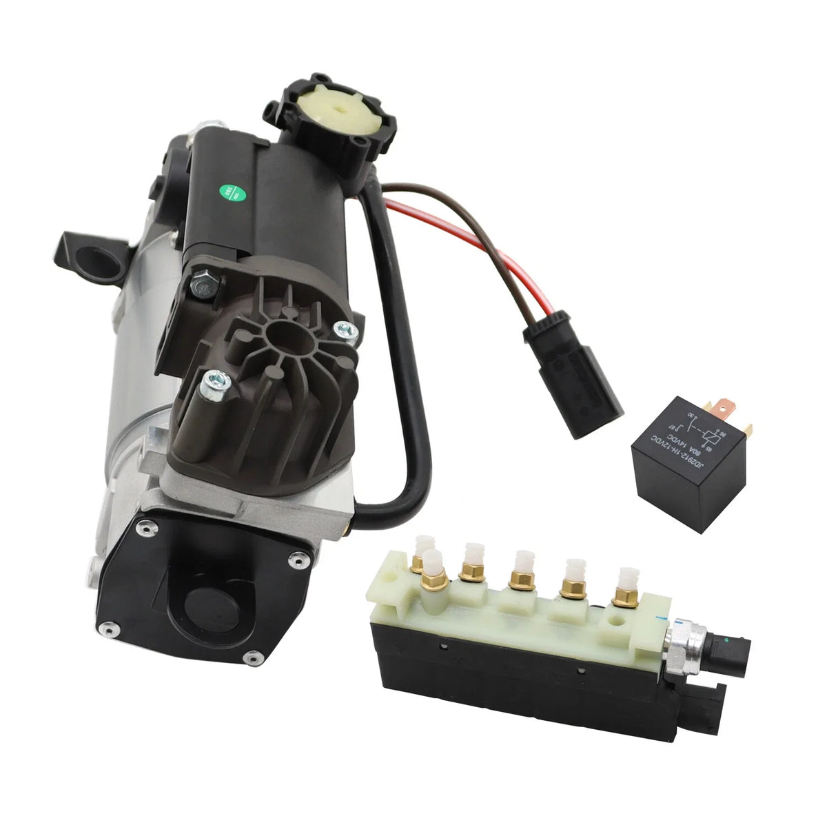 Air Suspension Compressor Pump + Relay + Valve Block for Mercedes W220 (1999–2006)