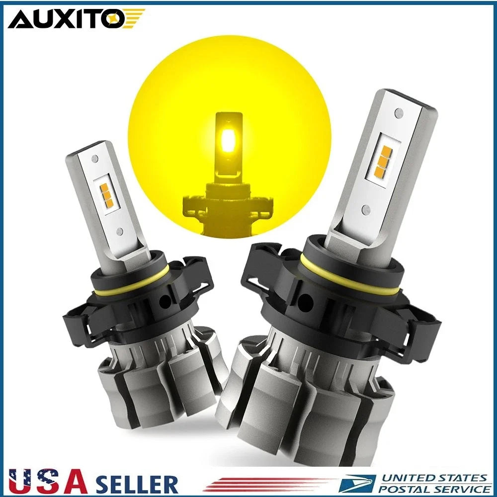 3000K Yellow AUXITO 2504 5202 LED Fog Light Bulbs