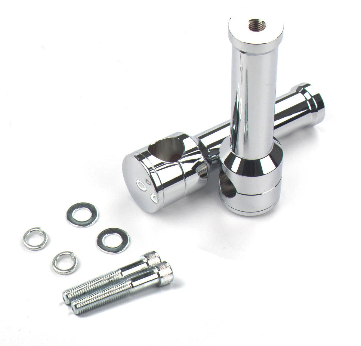 Handlebar Risers 1" / 25mm Chrome for Harley, 6" Rise