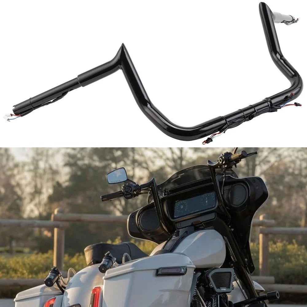 10" Black Steel Bagger Pre-wired Handlebar for Harley Street Glide FLHX (2014–2023)