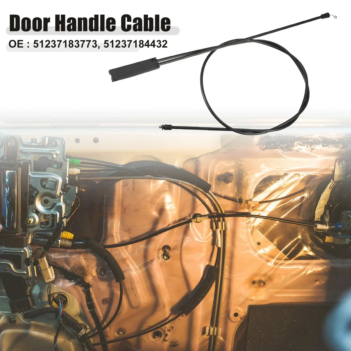 Black Front Hood Release Cable for BMW 328i