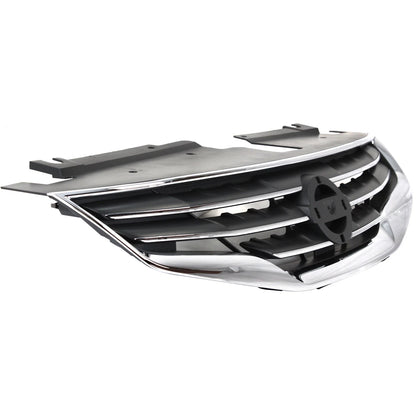 Grille Assembly for Nissan Altima Sedan (2010–2012) Chrome Shell Black Insert