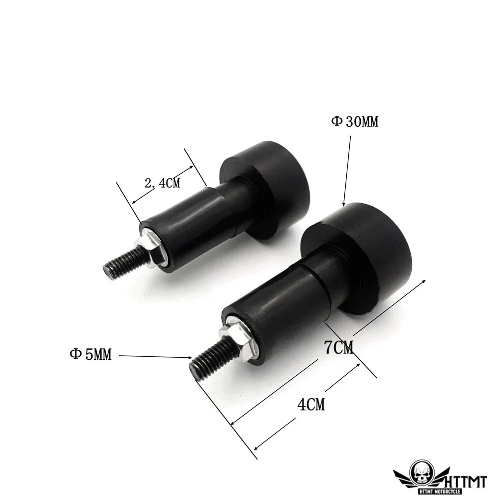2X Motorcycle Handle Bar End Caps - 22 mm