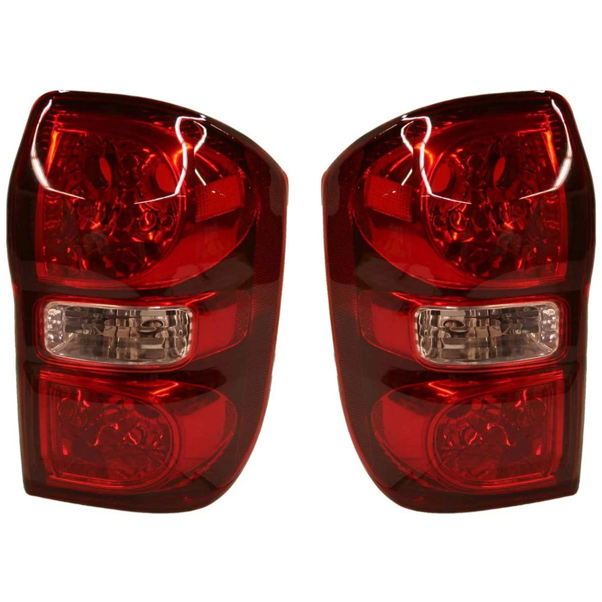 Halogen Tail Light Set for Toyota RAV4 (2004–2005) 2Pcs Clear Red Lens