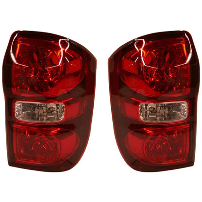 Halogen Tail Light Set for Toyota RAV4 (2004–2005) 2Pcs Clear Red Lens