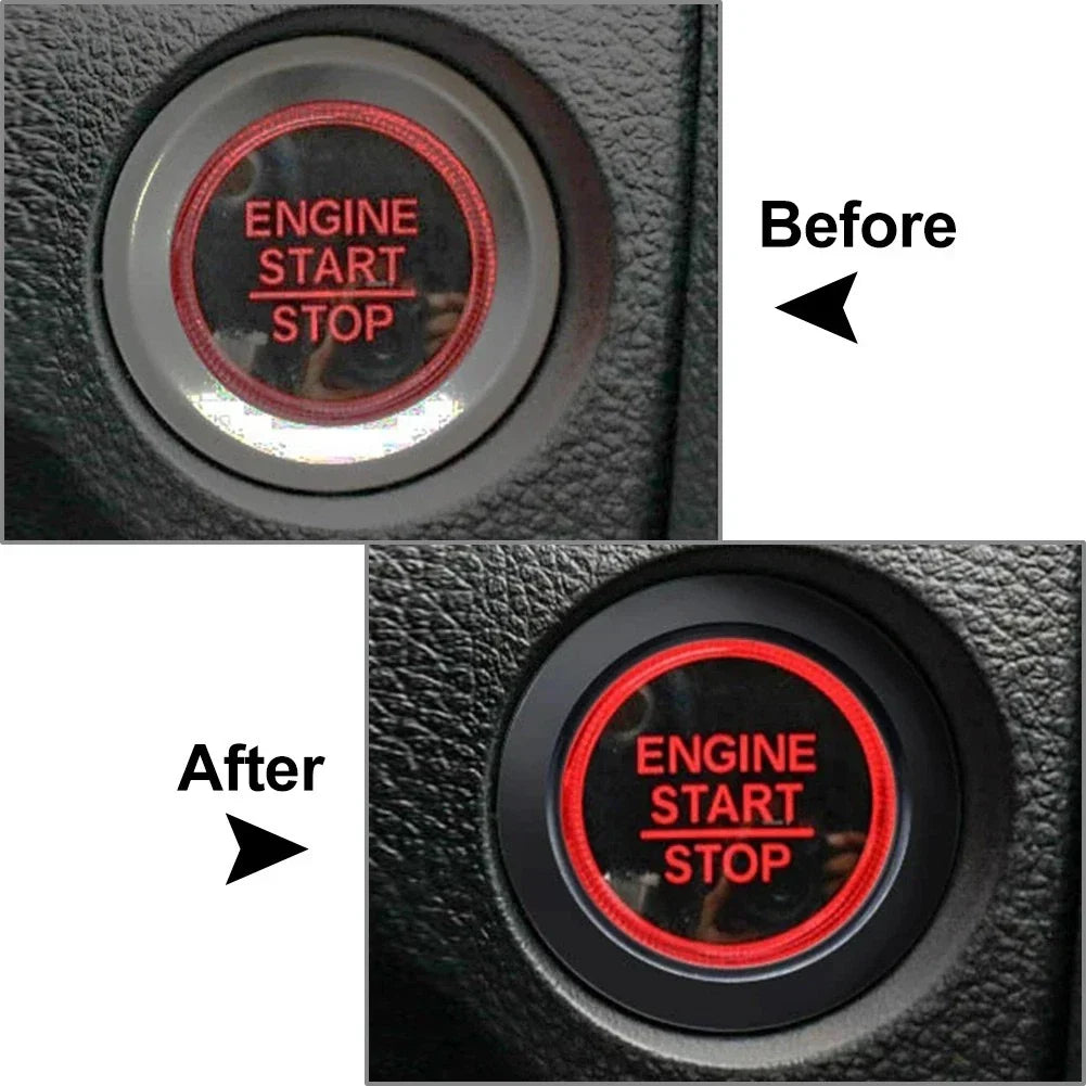 Start Stop Button Trim - Red for 2016-2021 Honda Civic