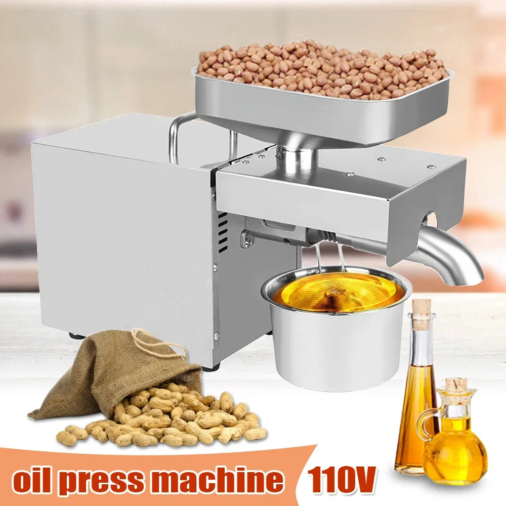 Nut Seed Extraction Oil Press Machine - 610W Power
