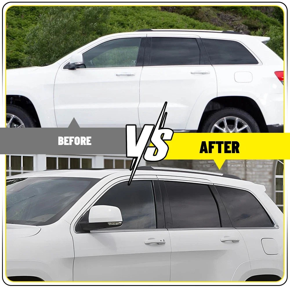 6-Piece Set of Door Pillar Post Trim for Jeep Grand Cherokee 2011-2021