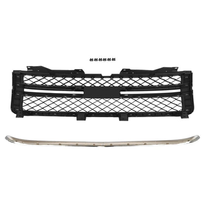Front Grille with Hood Molding for 2011-2014 Chevy Silverado 2500 HD 3500 HD