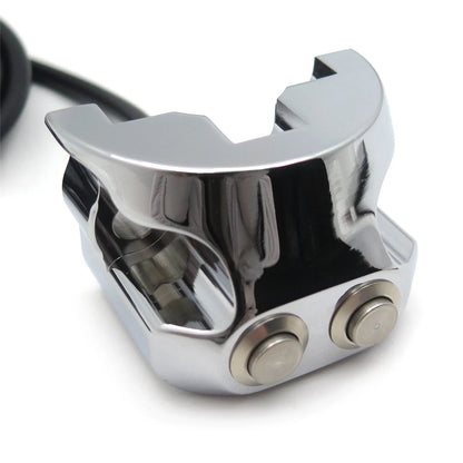 Air Ride Switch Controller Chrome for Harley D, Handlebar Mounted