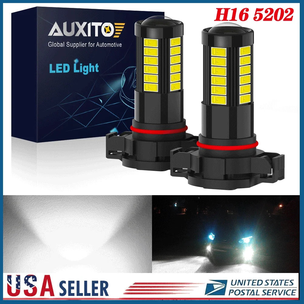 6500K AUXITO H16 LED Fog Light Bulb for Toyota N70 Hilux