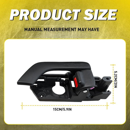 2X Interior Door Handle Black for Hyundai Tiburon (2003–2008) PY