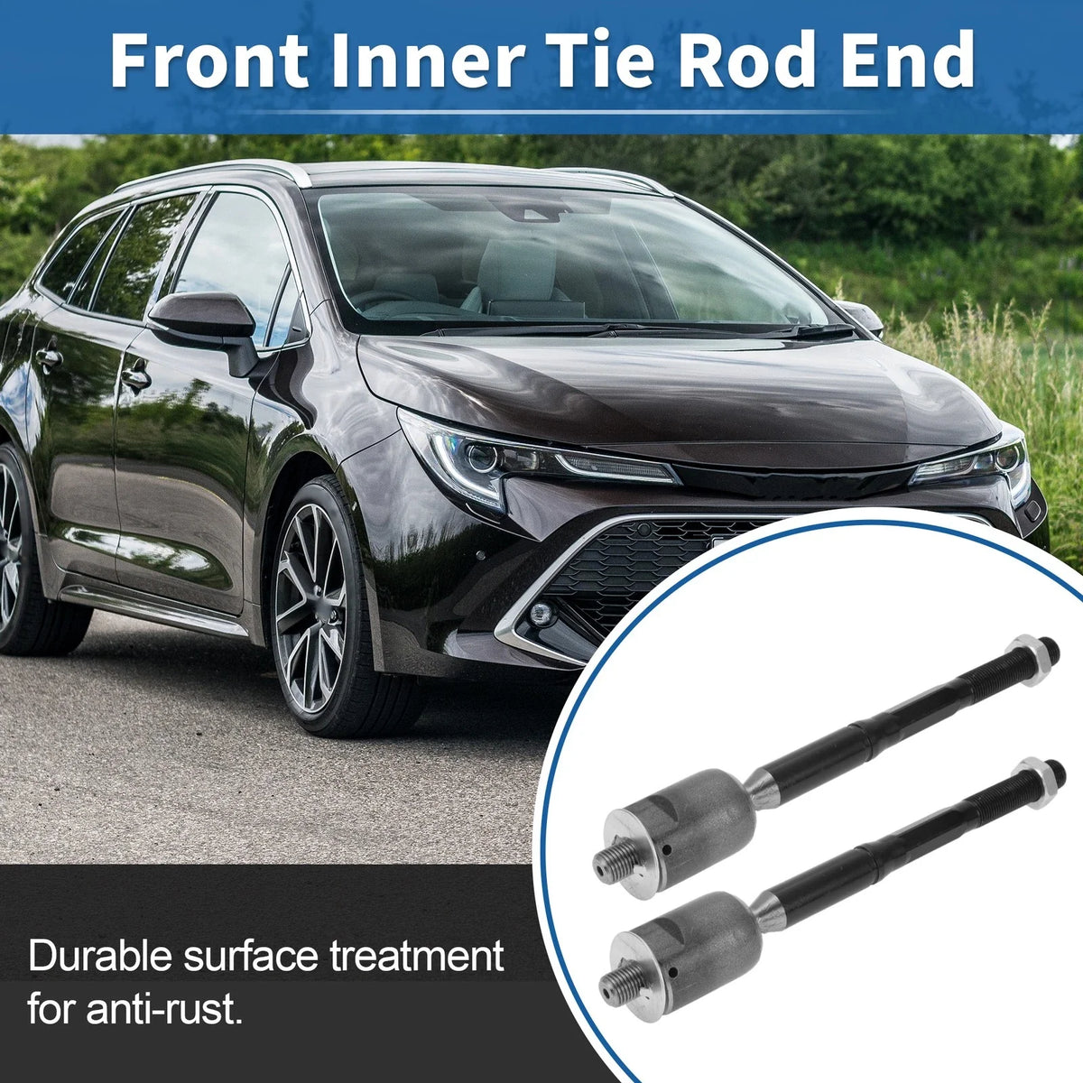 2 Pcs Front Inner Tie Rod End Links for Toyota Solara (2004–2008) No.EV420