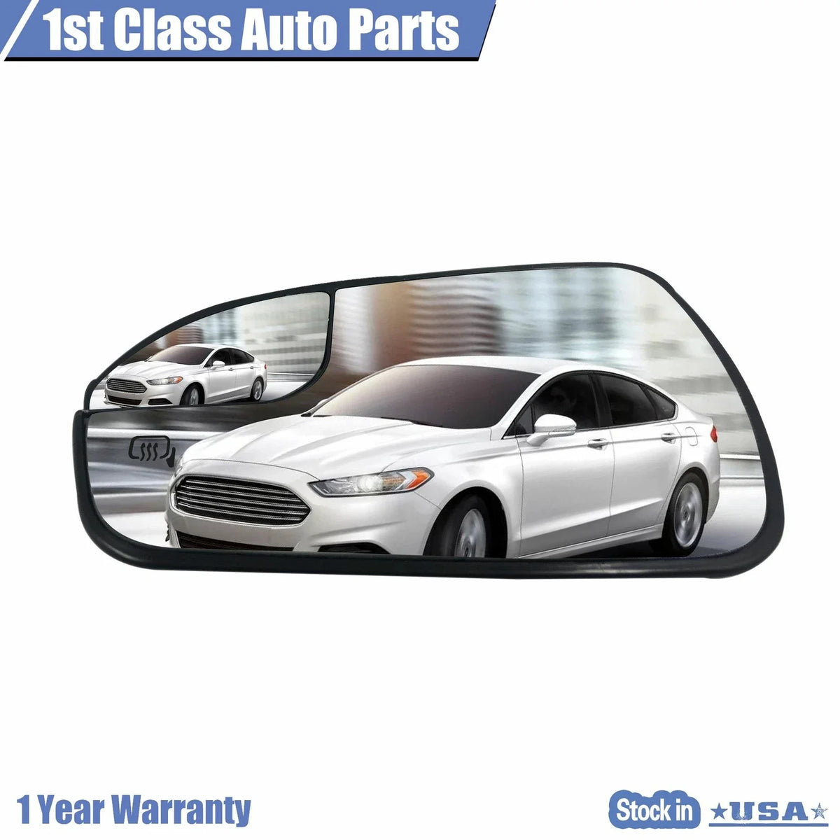 Left Side Power Heated Mirror Glass for Ford Fusion (2013–2020) DS7Z17K707F
