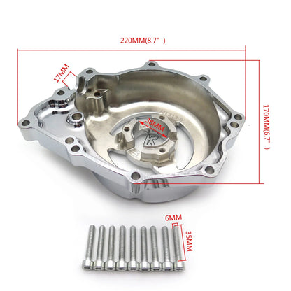 Left Engine Stator Cover in Chrome for Yamaha YZF-R6 (2006-2021)