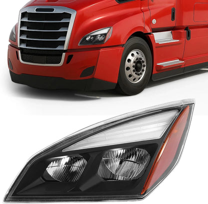 Black Full LED Headlight (Driver Side) for Freightliner Cascadia 2018-2024