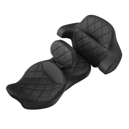 Set of 2 Backrest Pads for Touring Harley Road Glide (2014-2023)