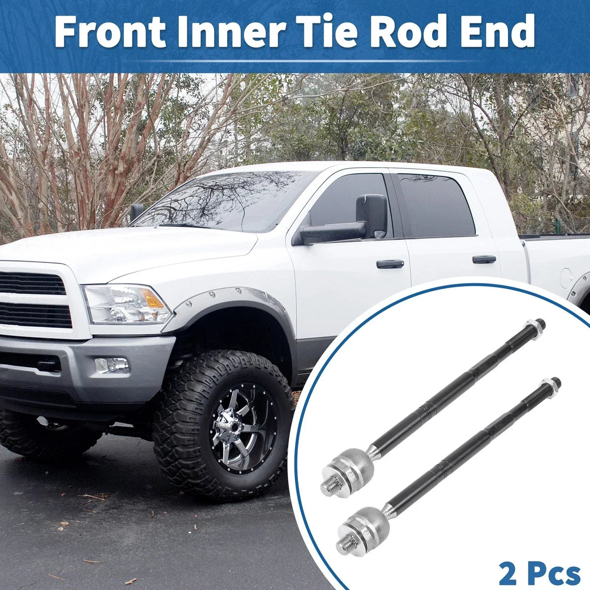 Set of 2 Front Tie Rod End Links for Dodge Dart & Chrysler 200 2013-2016