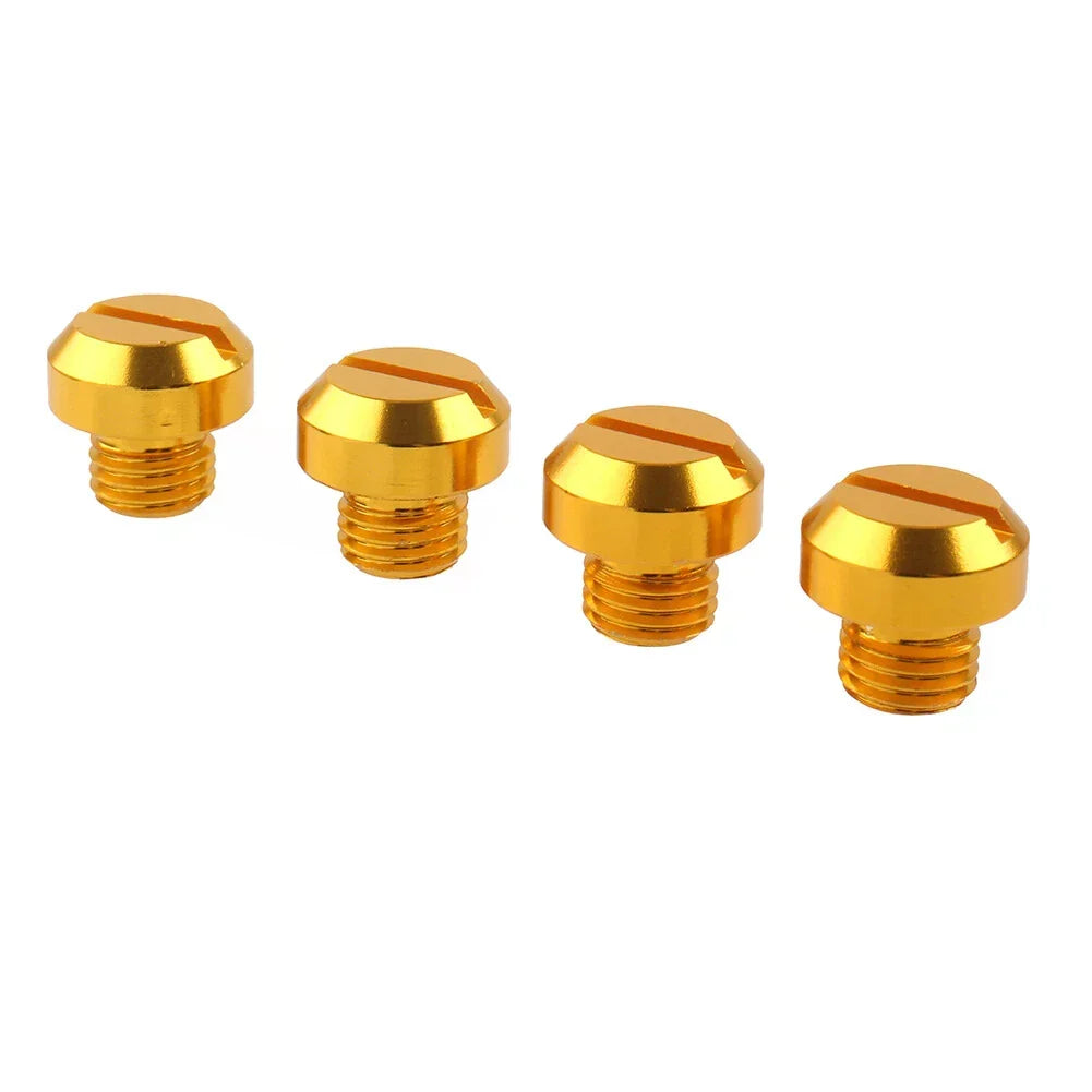 Gold Mirror Hole Blanking Plugs Screws Caps for M10 Motorcycles, 4PCS