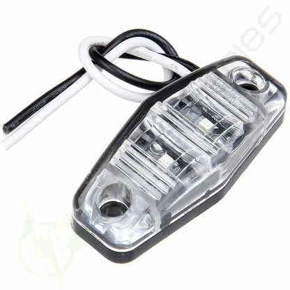 2X Clear Lens Amber LED Clearance Lamp Mini Side Marker 2.5
