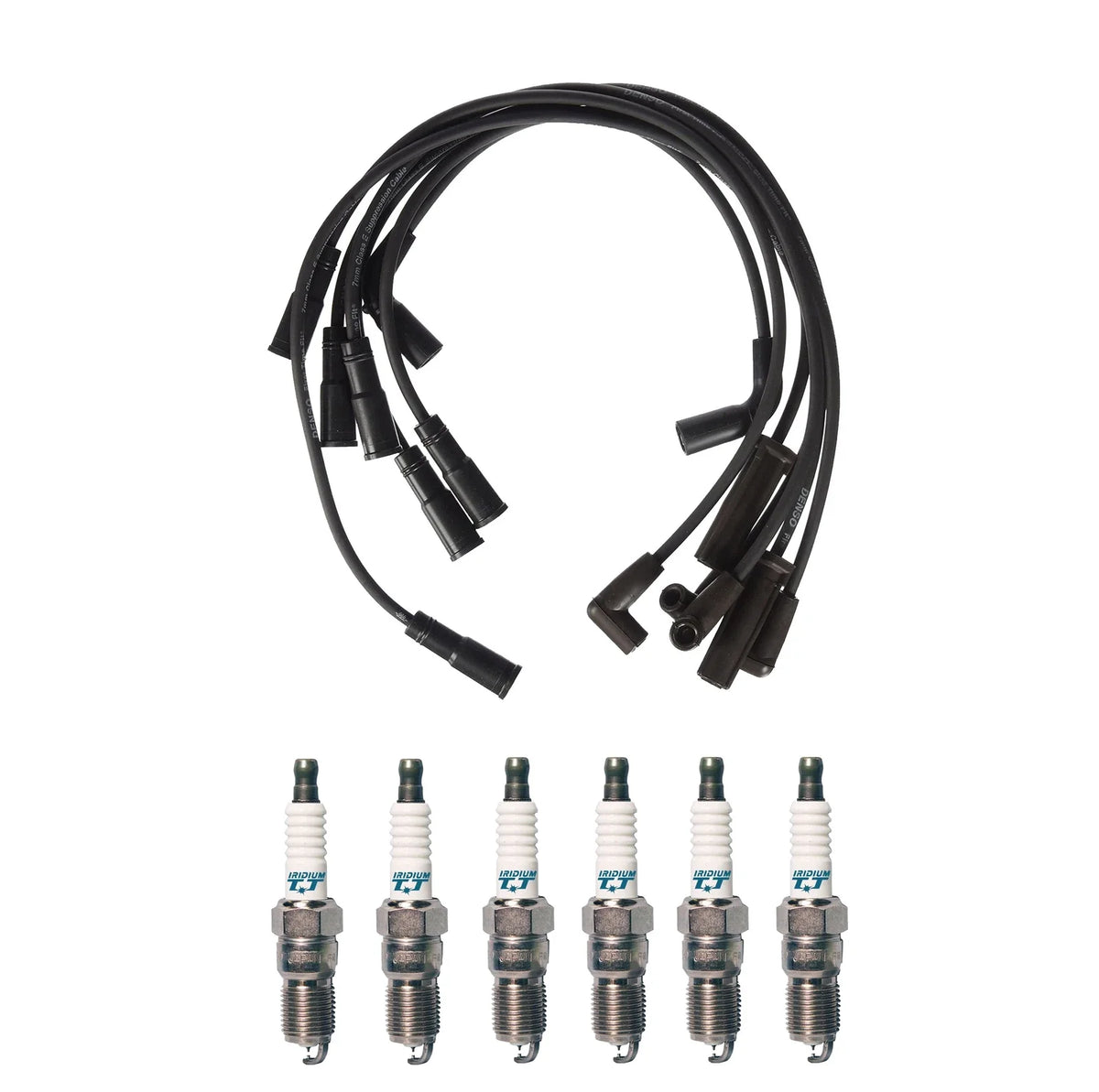 Denso 7mm Wire Set & 6 Iridium TT Spark Plugs Kit for Chevy GMC 4.3 V6
