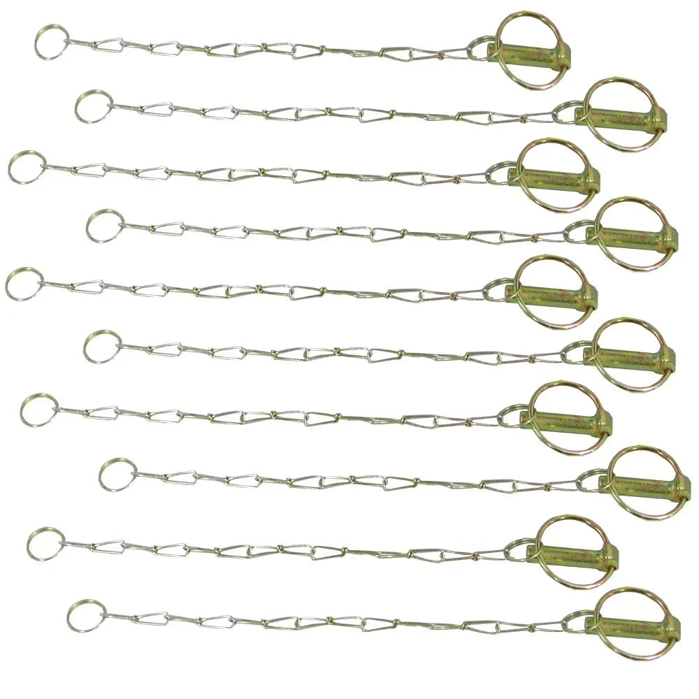 Set of 10 Lynch Pins with Chains for (154152)