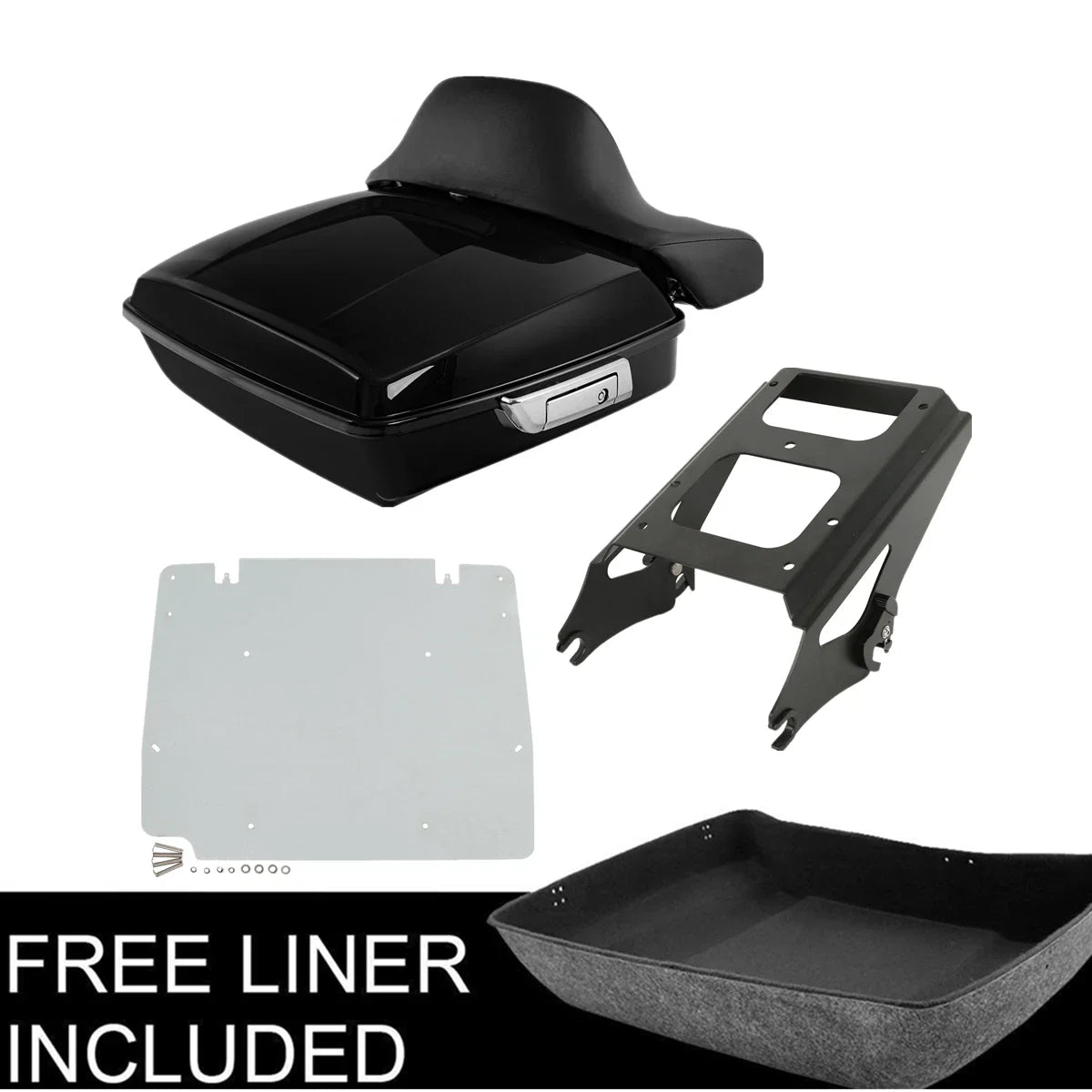Backrest Mount Rack Base Plate for Harley Glide Touring 2009-2013