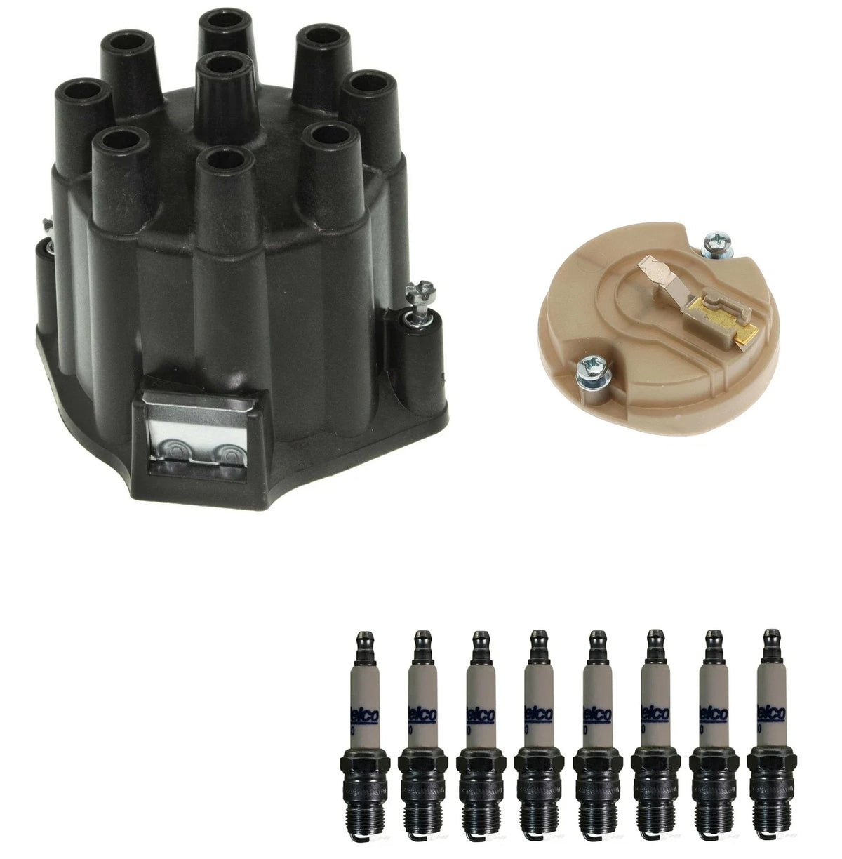 Distributor Rotor Cap & Spark Plugs Kit for Chevy G20 Van (1974)