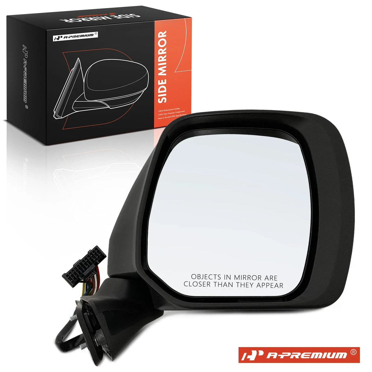 Passenger Power Mirror with Manual Fold & Signal Light for Nissan Quest (1993–2002)