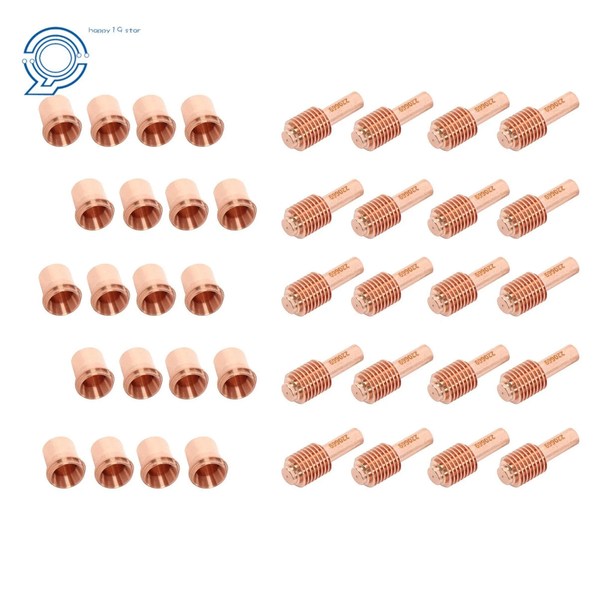 Set of 20 Electrodes & 20 Tips for 45 Plasma Torch (220669, 220671)