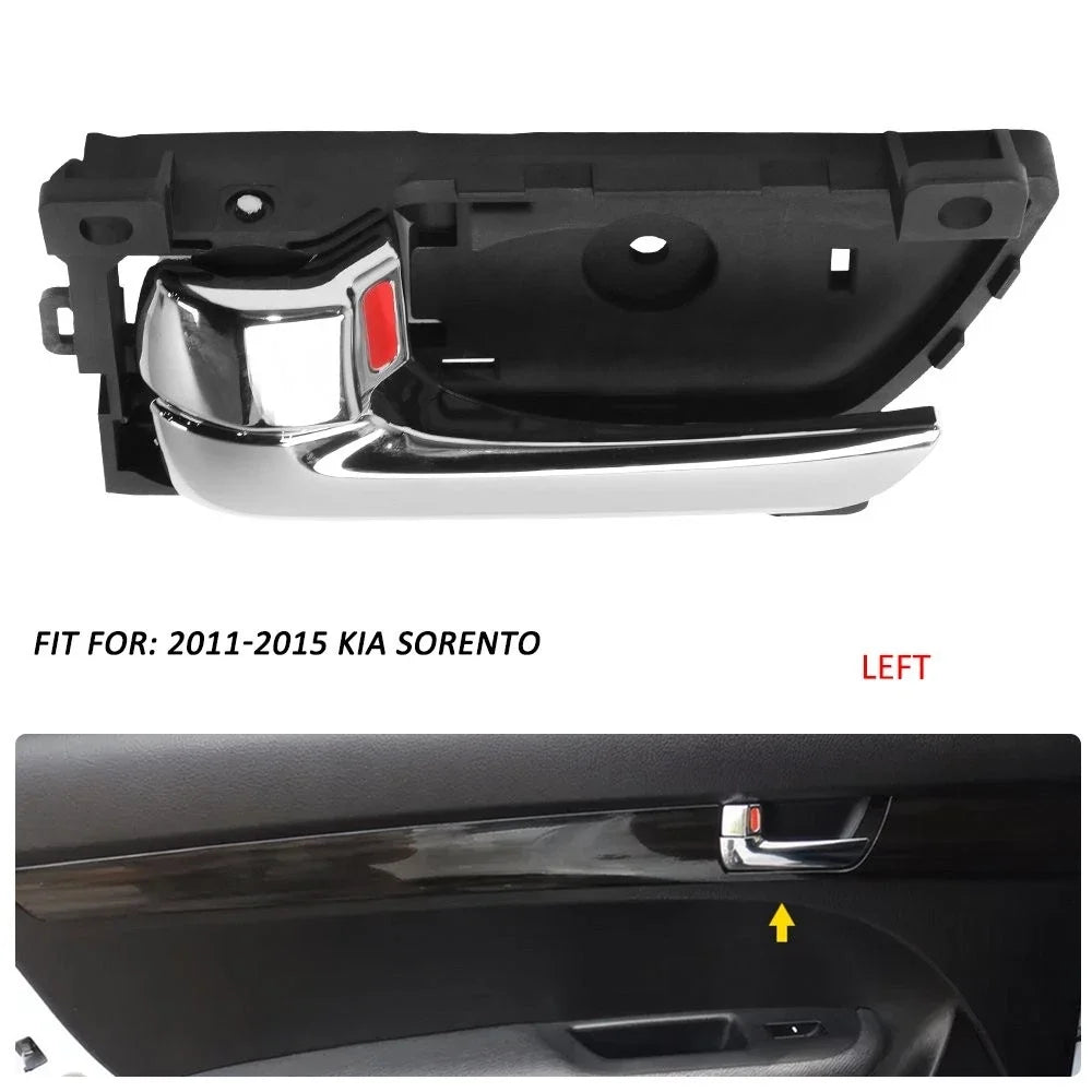 Interior Door Handle for Kia Sorento (2011–2015) Left Side Chrome EV