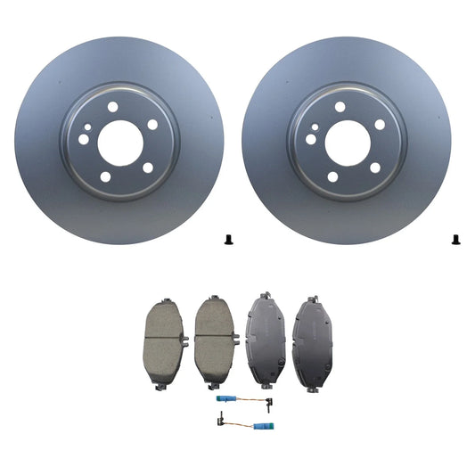 Front Rotors & Akebono EURO Ceramic Brake Pads Kit for Mercedes-Benz W205 (2015–2021)