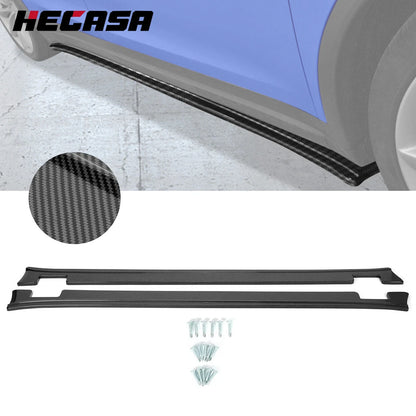 Carbon Fiber Style Side Skirt Diffusers for Model X (2016-2021)