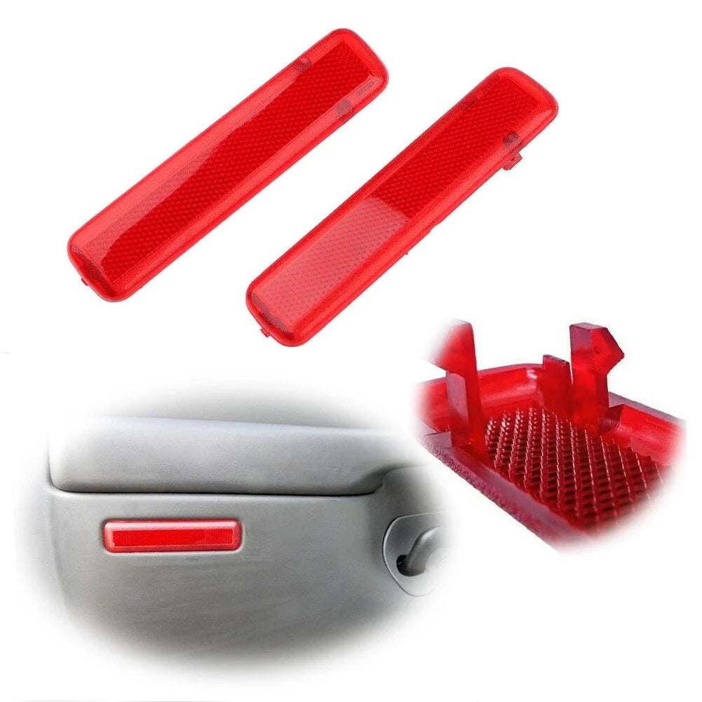 2X Rear Door Red Panel Light Lens Reflector for Chevrolet GMC SUV
