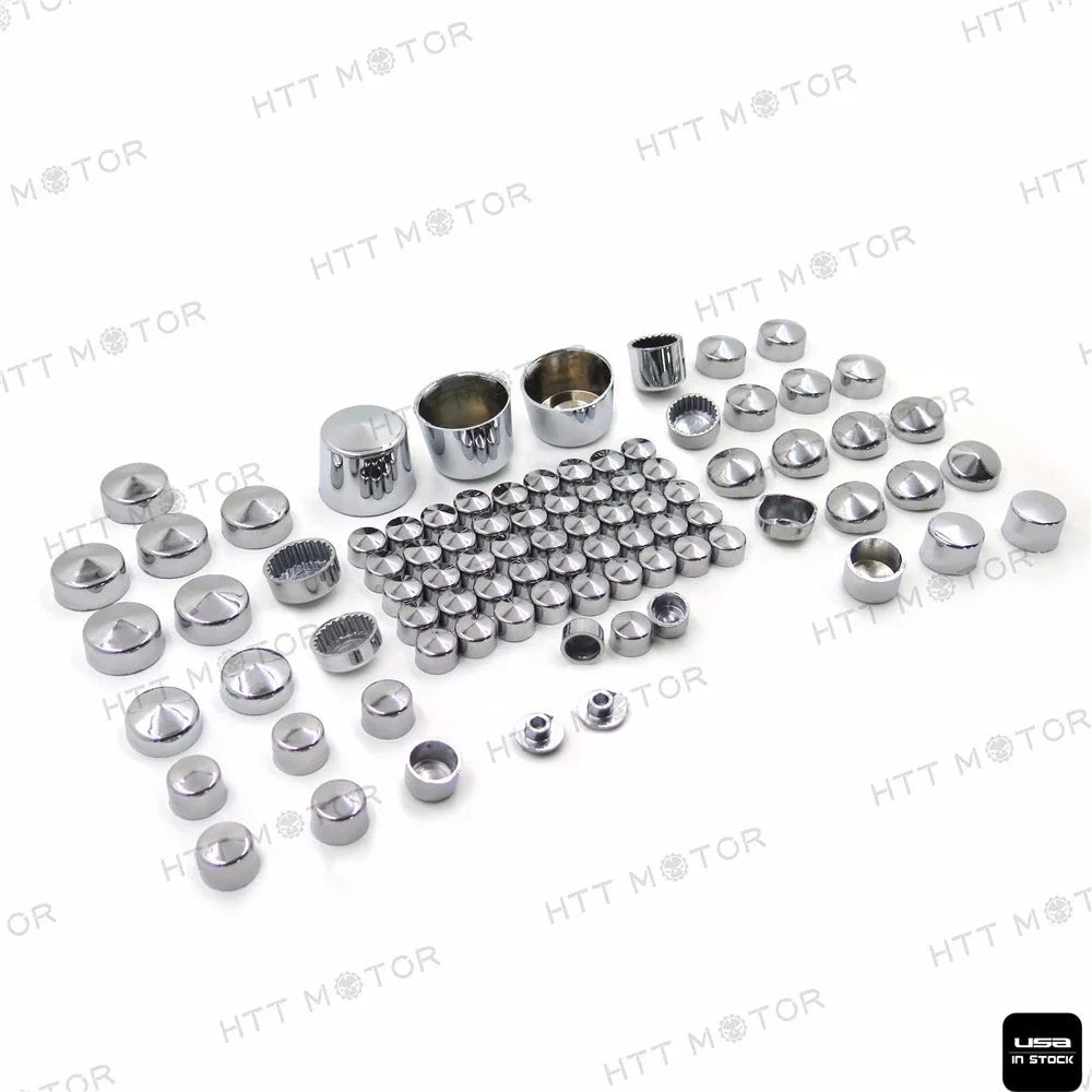 87pc Softail Chrome Bolt Cap Dress for Harley (2000-2006)