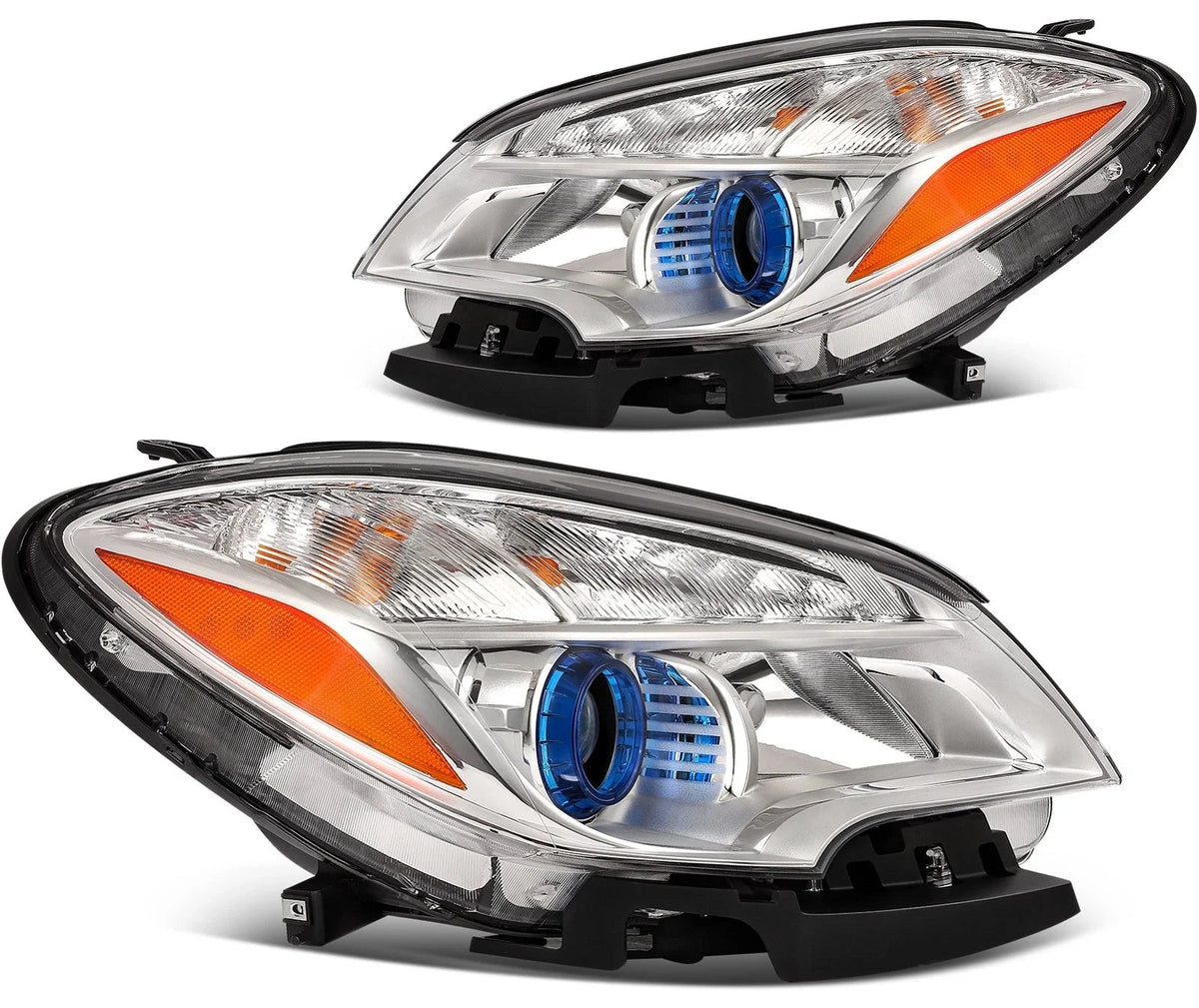 Pair Headlight Assemblies for Buick Encore (2013–2016) Chrome Projector