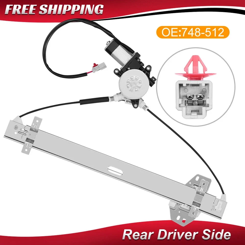Rear Left Driver Side Window Regulator for Honda Pilot 2003-2008 748-512