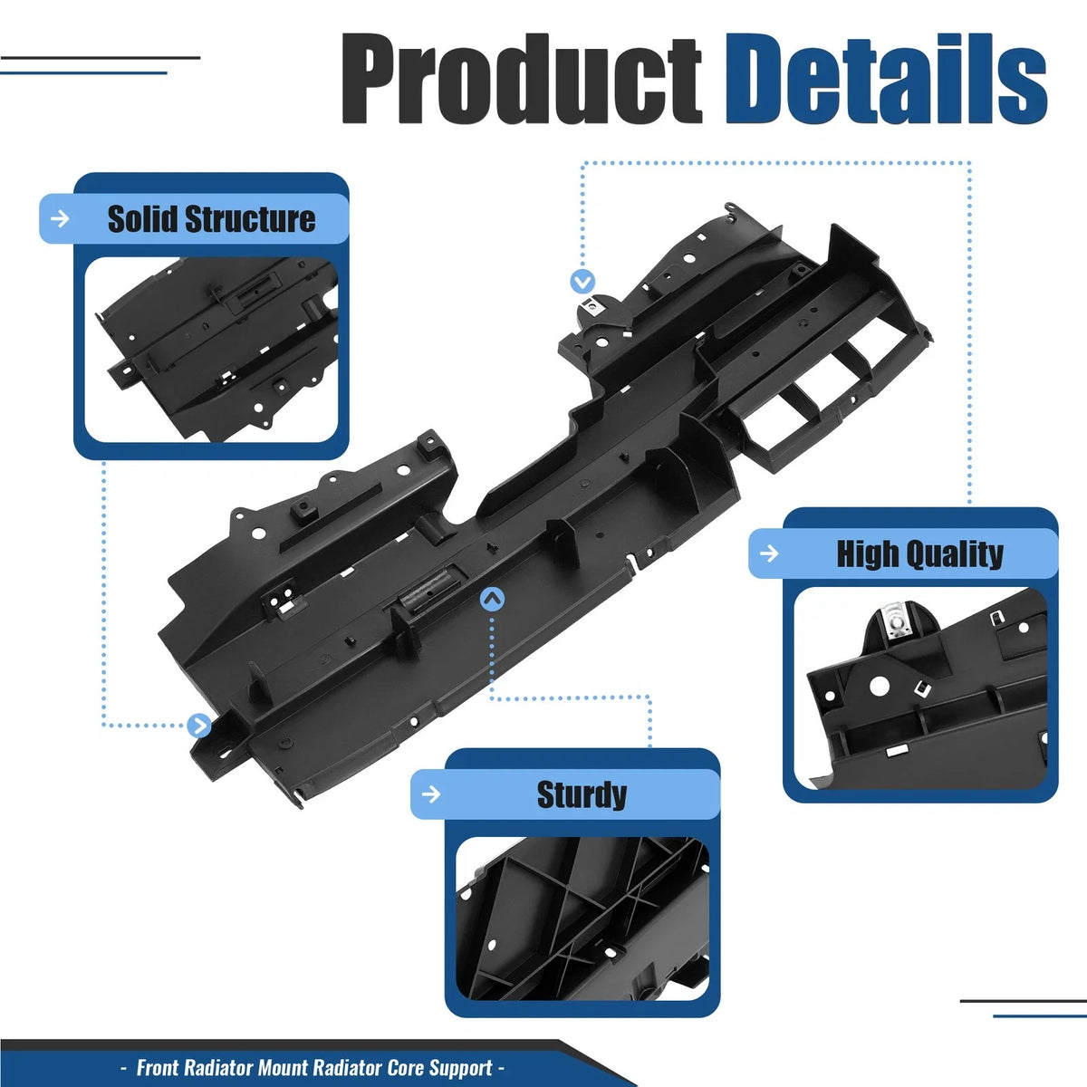 Black Radiator Support Cover for Cherokee (2014-2018) Jeep
