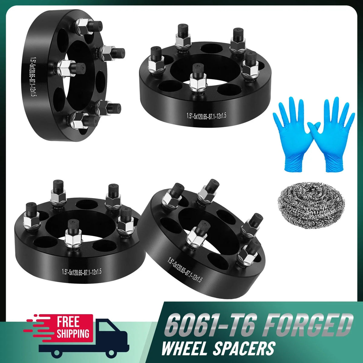 Black Wheel Spacers for GMC Sonoma (1995–2004)