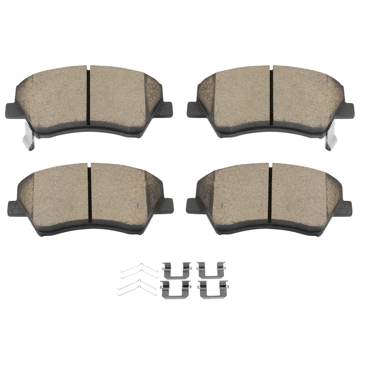 Front Ceramic Brake Pads w/Hardware for Ford Transit-250 (2015–2020)