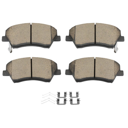 Front Ceramic Brake Pads w/Hardware for Ford Transit-250 (2015–2020)