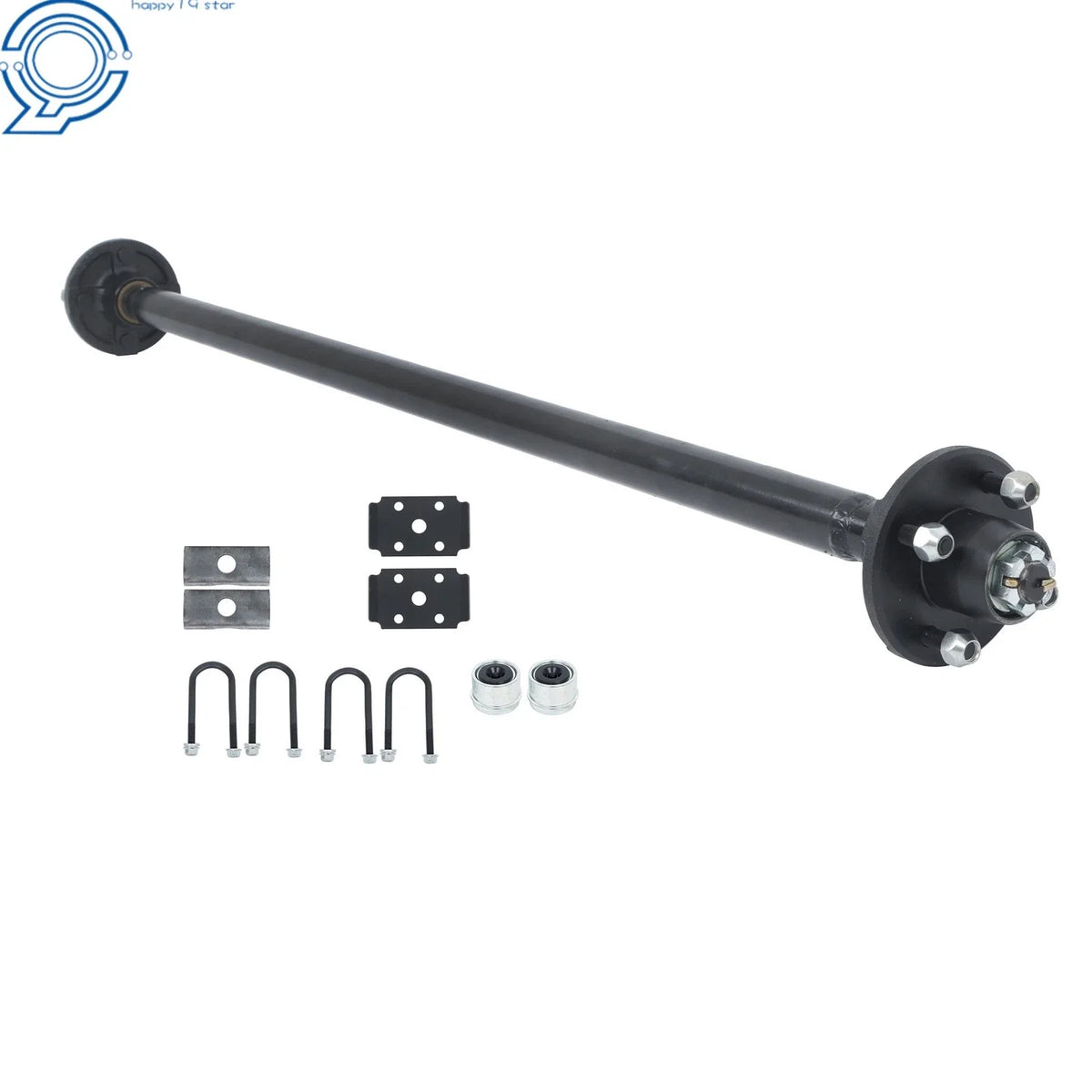 Trailer Axle 4 Lug 54" Hub Face Pitch with U-Bolt Kit for Trailer (2000)