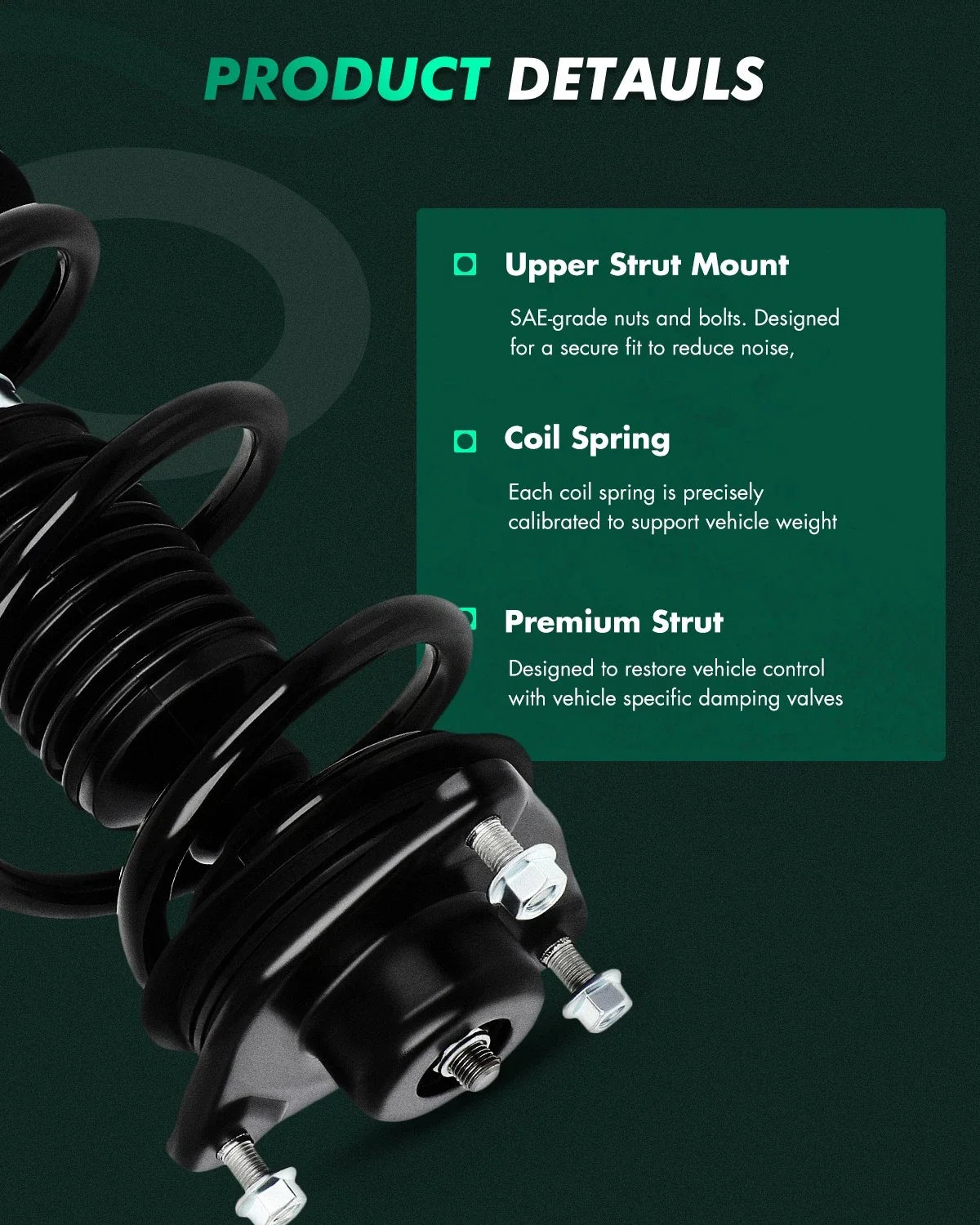 Front Strut Assembly with Springs for Hyundai Sonata (2012-2014)