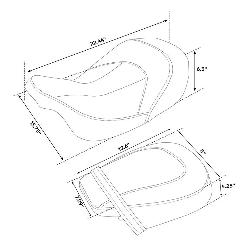 Gel Seat for Harley Electra Glide, Street Glide, Road Glide (2009–2023)