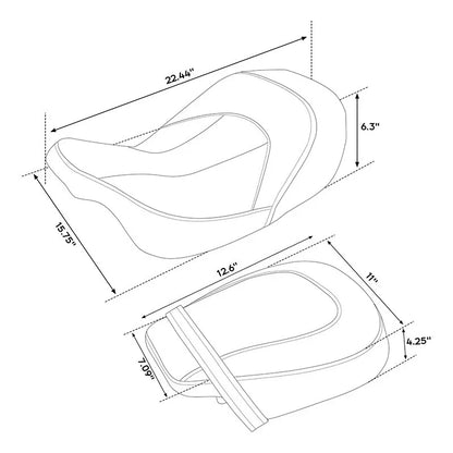 Gel Seat for Harley Electra Glide, Street Glide, Road Glide (2009–2023)