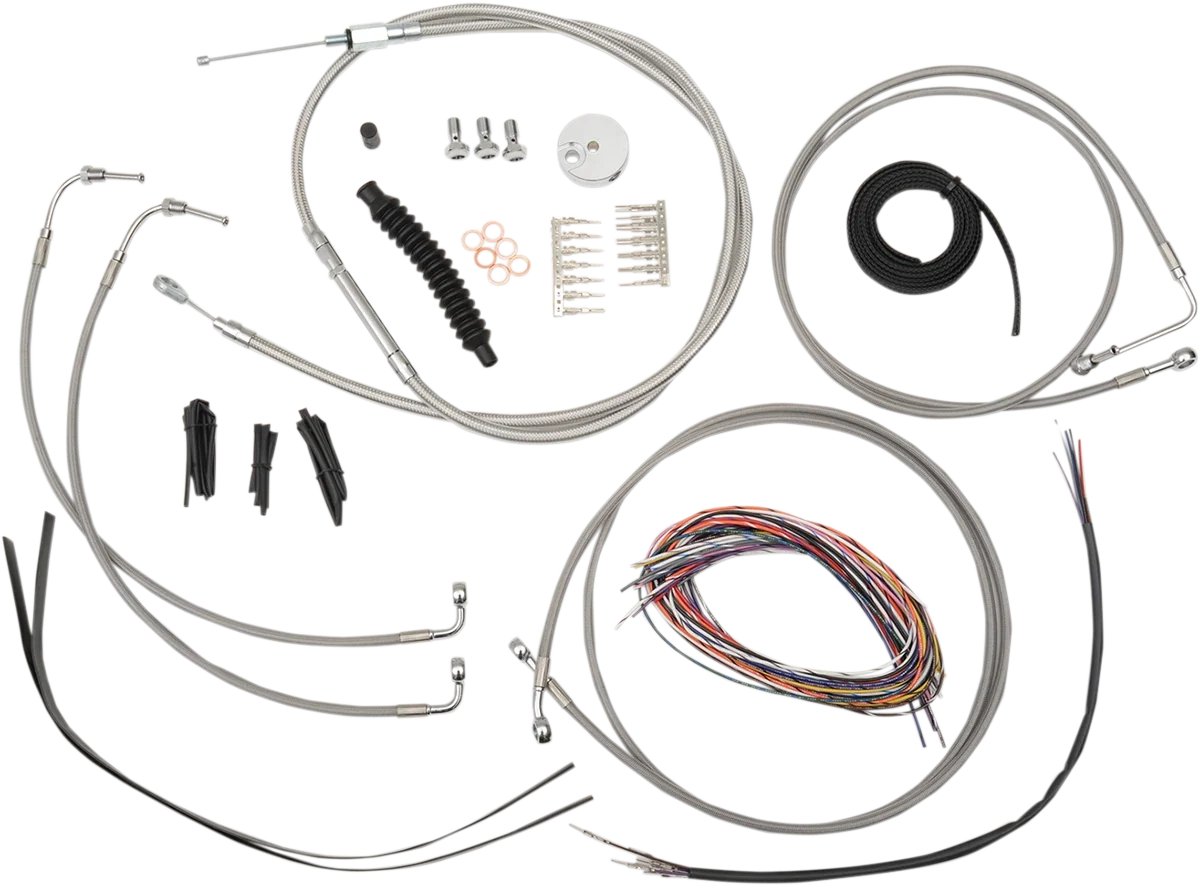 Handlebar Cable/Brake Line Kit for LA Choppers Mini Handlebars (Complete)