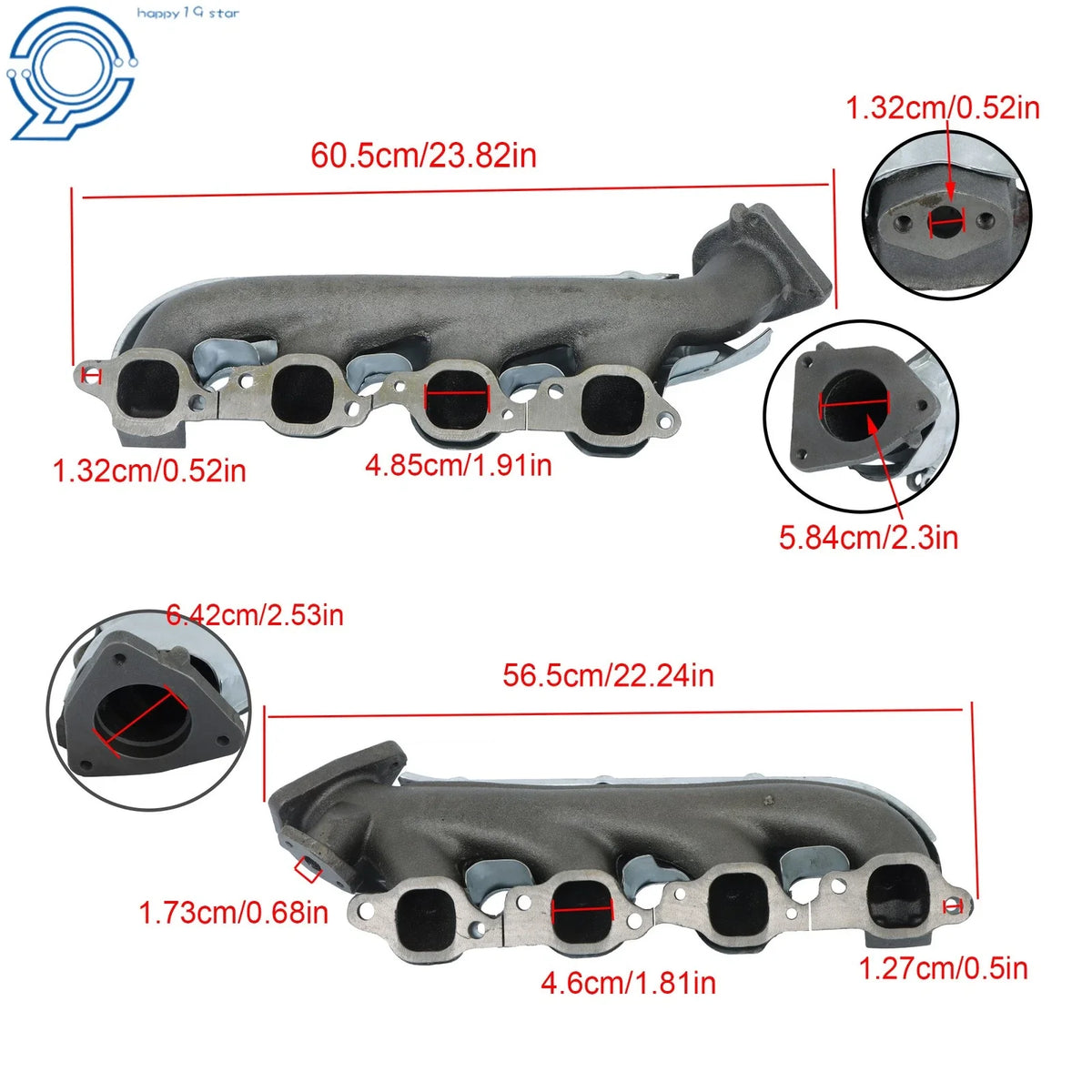 2001-2007 Chevy Silverado Exhaust Manifold Pair for 2500 3500 HD