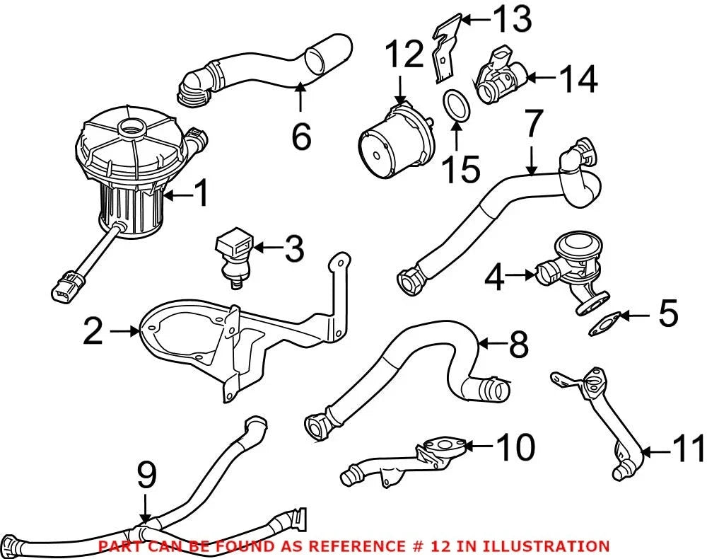 Secondary Air Injection Pump Filter for BMW (11727534722)